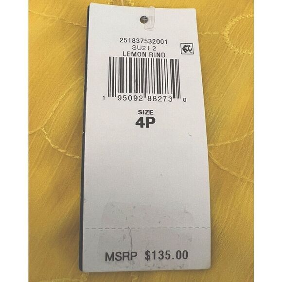 Lauren Ralph Lauren Womens Sz 4P Lemon Rind Eyelet Sleeveless Shift Dress $135 - Picture 6 of 11